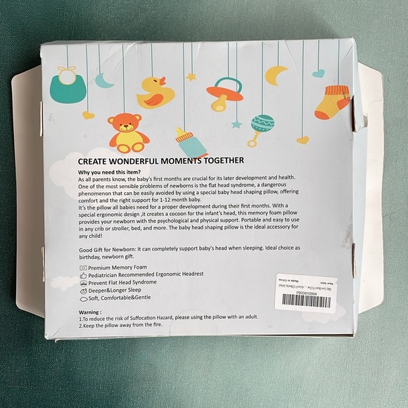 Baby Head Shaping Pillow + Cotton Swaddle + Tummy Time Play Mat - Picture 6 of 15